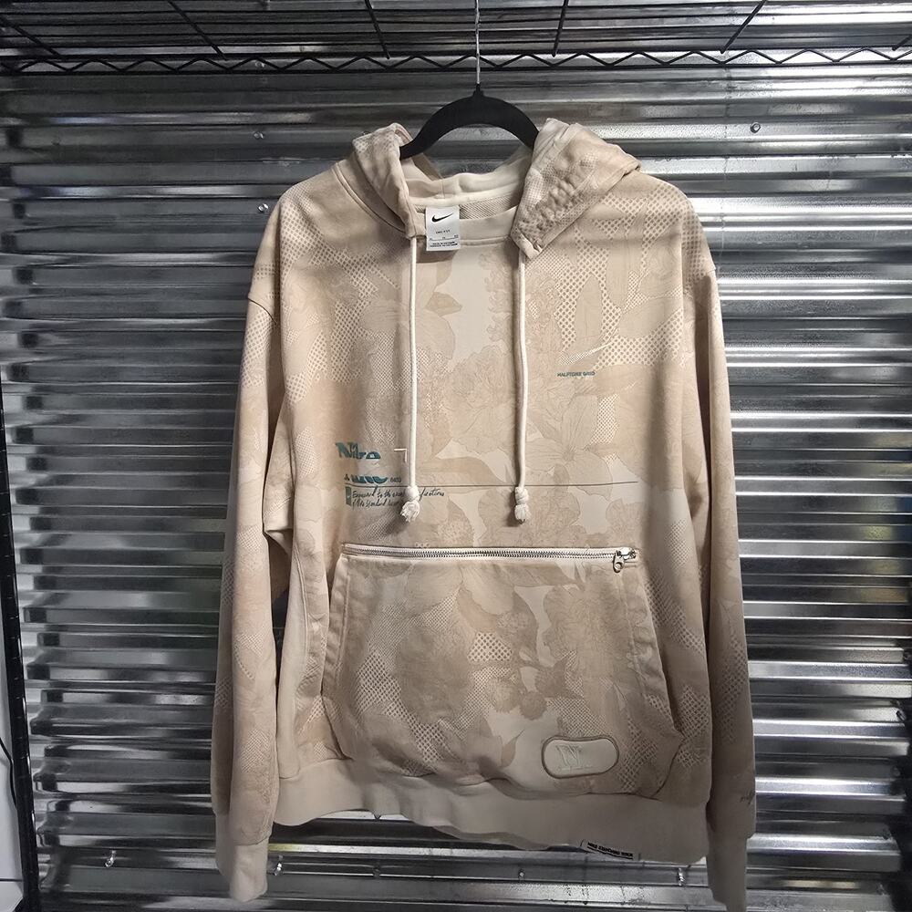 Nike Dri-FIT Standard Issue Basketball Hoodie Men's XL Beige Sweater DV0013-219